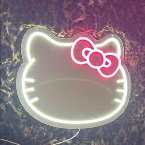 Hello Kitty Neon Wall Art - White & Pink Accent